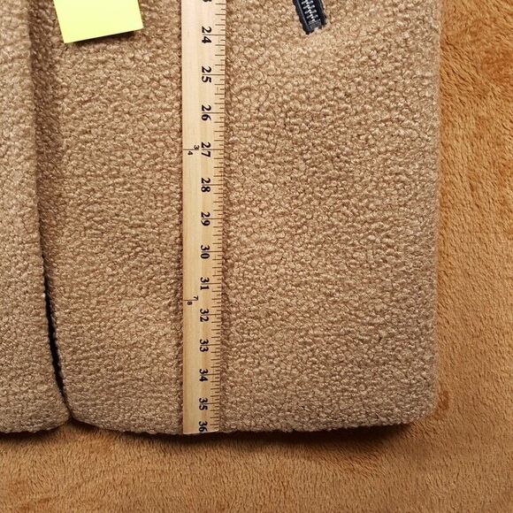 MARC NEW YORK Coat Womens Small Tan Curly Faux Fur Mid Length Teddy LAGUNA - Picture 9 of 9